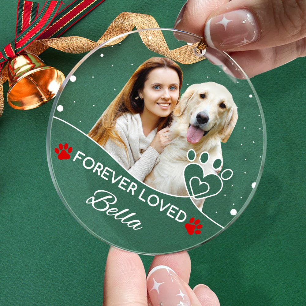 Photo Ornament Christmas Sympathy Gift for Loss of Dog Meaningful Keepsake Detail