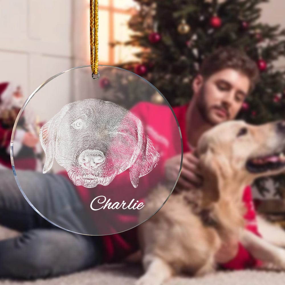 Ornament Memorial Tree Keepsake Personalized Photo and Name Christmas Sympathy Gift for Loss of Dog