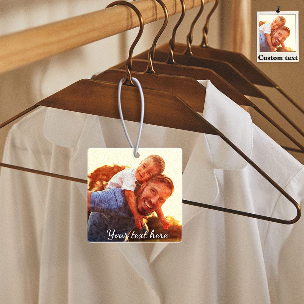 Custom Photo Hanging Car Air Freshener Rearview Mirror Pendant for Car Interior Decor