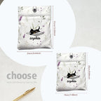 Personalized Floral Cat Book Cover with Pocket Book Cover Protector Gift for Reading Lovers