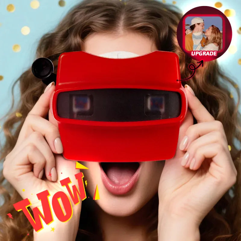 Custom 3D Viewfinder and Reel 10x Ultra-Clear 3D Upgraded Version Personalized Christmas Gifts Text and Photo Viewer with Your Own Photos