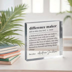 Difference Maker Gift, Plaque, Retirement Gift, Employee gift, Teacher Gift, Coworker Gift, Appreciation Gift, Coworker gift, Thank You Gift 326784 - DiyGiftly