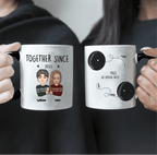 Custom Names and Heart Map Personalized Long Distance Mug valentines day gift