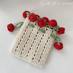 gifts for wife DIY Knitted Rose Bouquet Bag Woven Bucket Bag Ready-Made Hand-woven Flower Bouquet Gift For Mother or Girlfrie