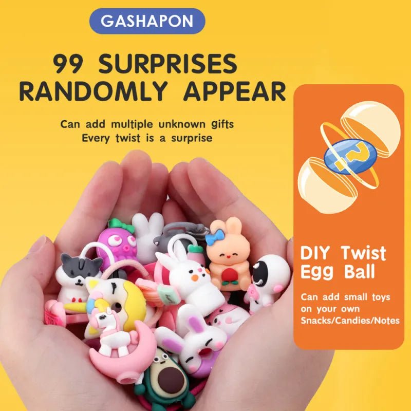 DIY Ramdom Style Egg Twisting Machine Gashapon Paired with 6 Eggs Toys Surprise Bilnd Box Christmas Gifts for Kids - DiyGiftly