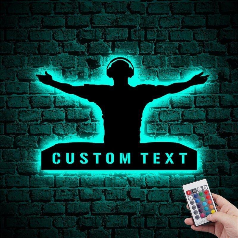 DJ Player Custom Name Metal Wall Art – Personalized Music Sign for Nightclubs, Studios & Home Decor 88760320 - DiyGiftly