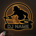 DJ Player Name Metal Sign – Customized Music Wall Decor for Home Studio, Nightclub & Entertainment Spaces 17218304 - DiyGiftly