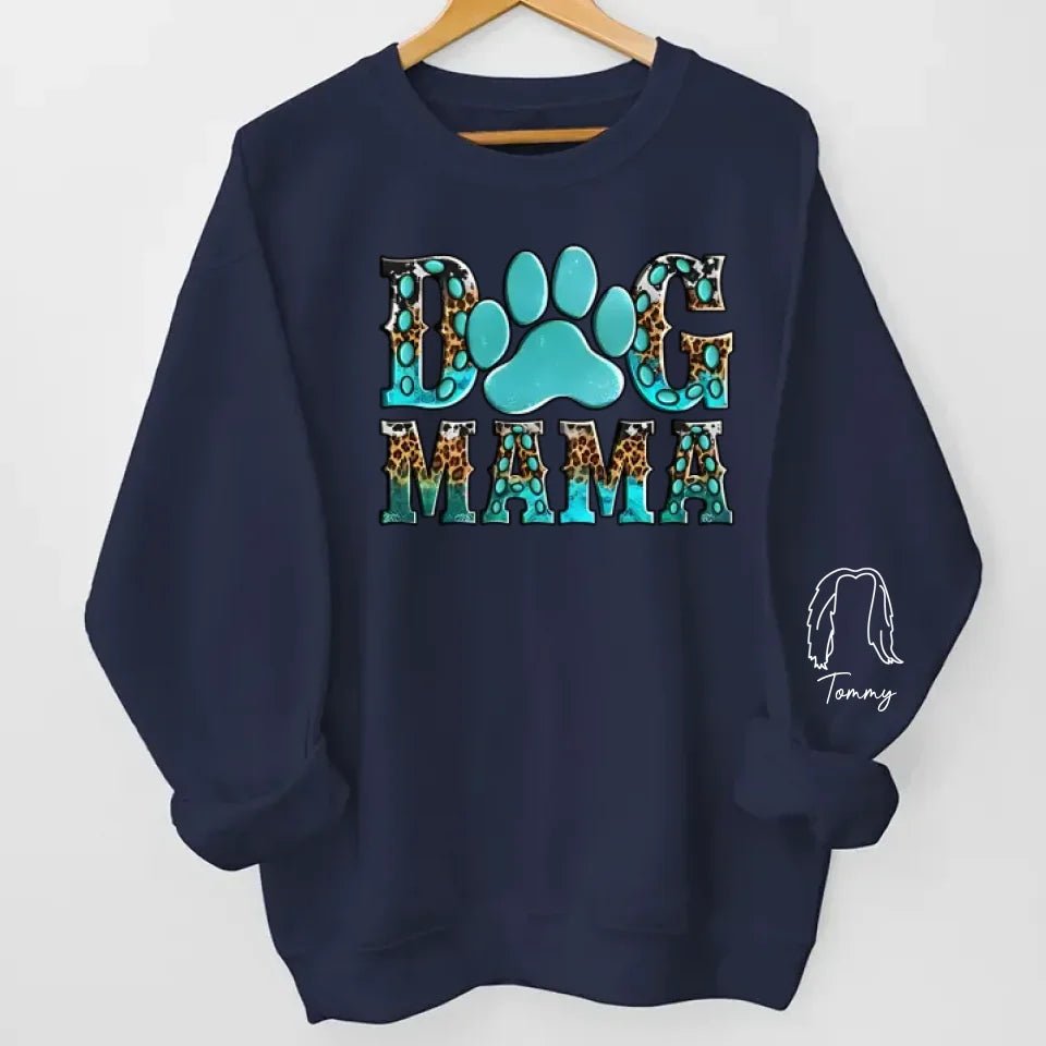 Dog Mama - Dog Personalized Custom Unisex Sweatshirt With Design On Sleeve - Gift For Pet Owners, Pet Lovers 681014 - 681099 - DiyGiftly