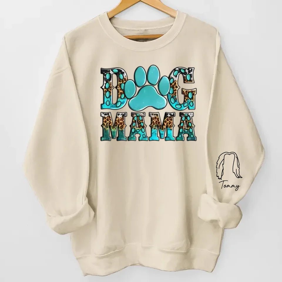 Dog Mama - Dog Personalized Custom Unisex Sweatshirt With Design On Sleeve - Gift For Pet Owners, Pet Lovers 681014 - 681099 - DiyGiftly