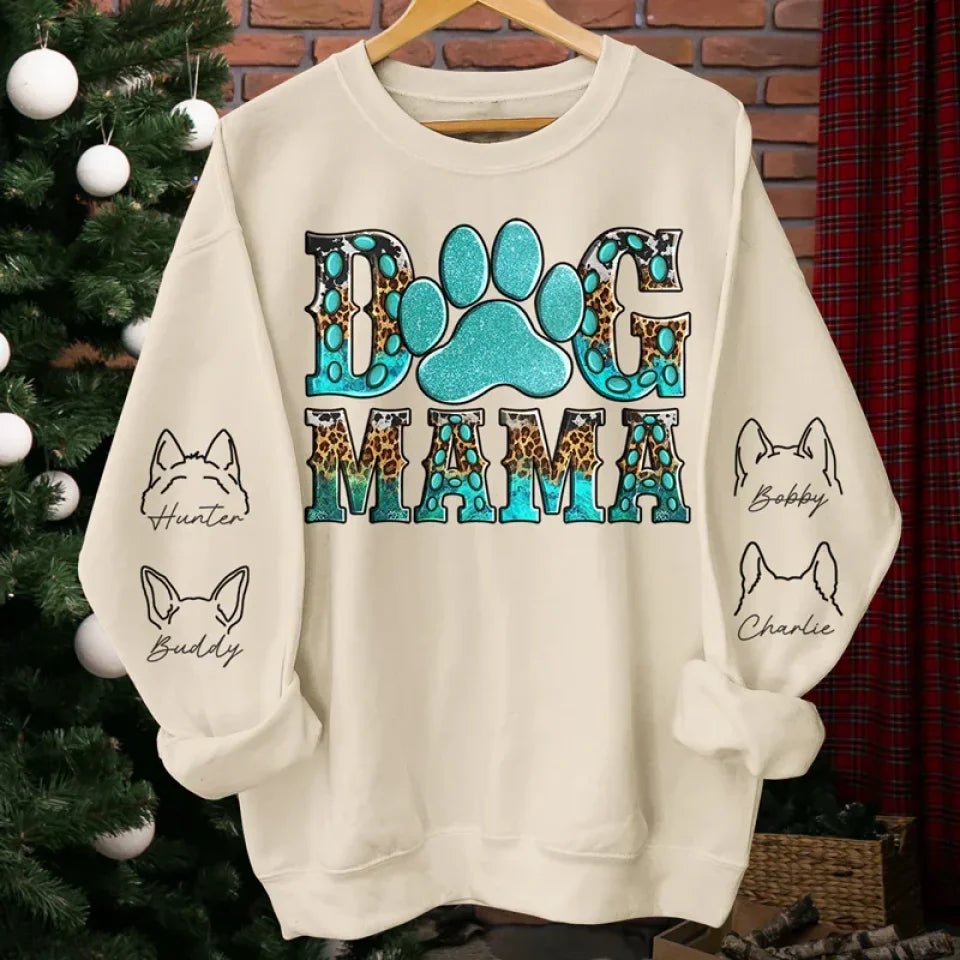 Dog Mama - Dog Personalized Custom Unisex Sweatshirt With Design On Sleeve - Gift For Pet Owners, Pet Lovers 681014 - 681099 - DiyGiftly
