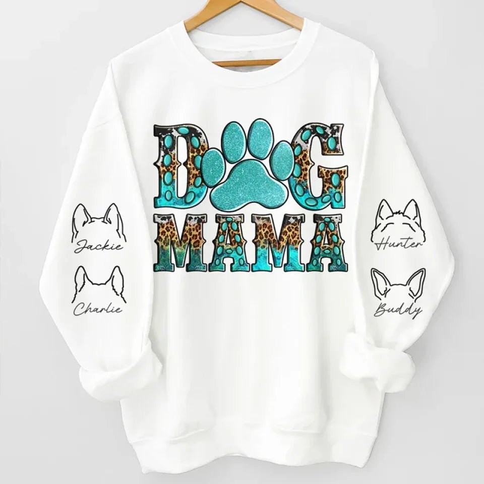 Dog Mama - Dog Personalized Custom Unisex Sweatshirt With Design On Sleeve - Gift For Pet Owners, Pet Lovers 681014 - 681099 - DiyGiftly