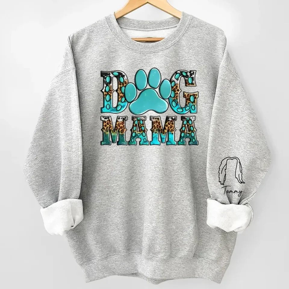Dog Mama - Dog Personalized Custom Unisex Sweatshirt With Design On Sleeve - Gift For Pet Owners, Pet Lovers 681014 - 681099 - DiyGiftly