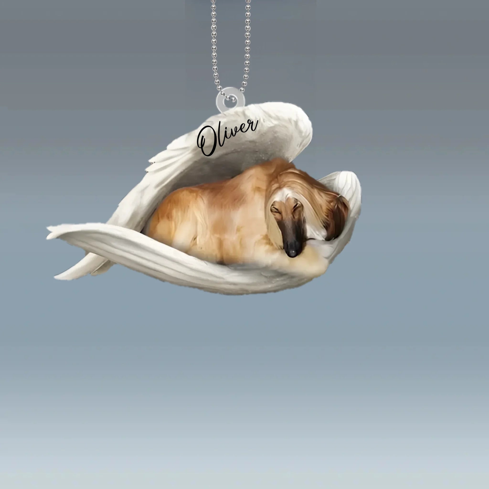 Dog Memorial Angel Car Ornament – Personalized Sleeping Pet Design 1064952 - DiyGiftly