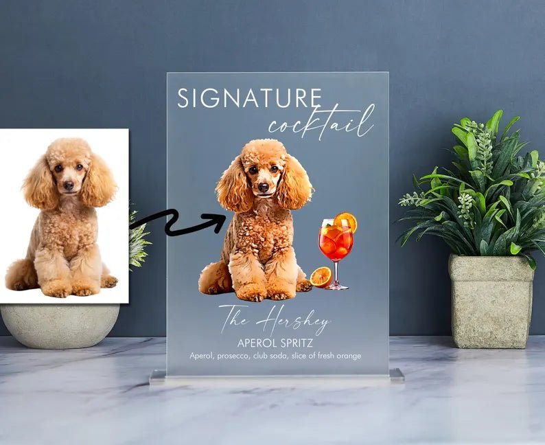 Dog Signature Cocktails Sign, Pet Signature Drink Bar Menu, Acrylic Wedding Bar Menu, Pet Wedding Bar Sign, Dog Signature Drinks Sign 209088 - DiyGiftly