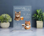 Dog Signature Cocktails Sign, Pet Signature Drink Bar Menu, Acrylic Wedding Bar Menu, Pet Wedding Bar Sign, Dog Signature Drinks Sign 209088 - DiyGiftly