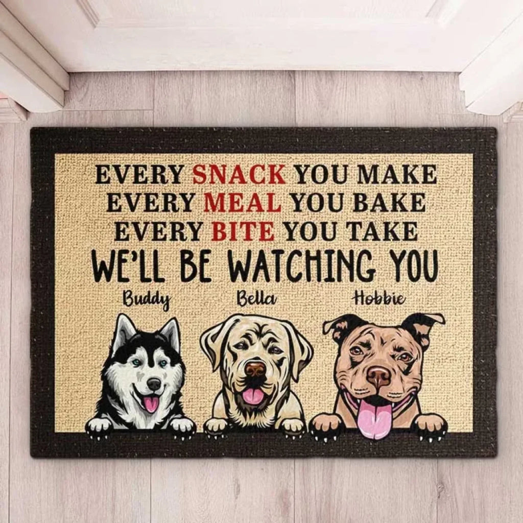 Dog - We'll Be Watching You - Funny Personalized Dog Decorative Mat 683380 - DiyGiftly
