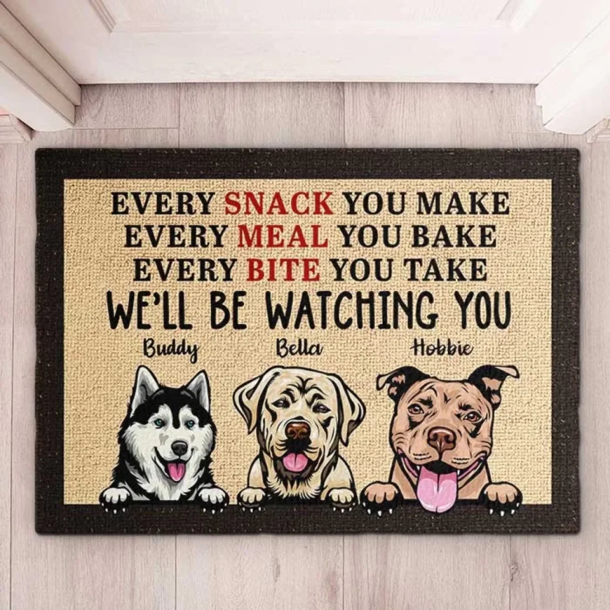 Dog - We'll Be Watching You - Funny Personalized Dog Decorative Mat 683380 - DiyGiftly