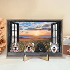 Dogs By The Window - Personalized Horizontal Canvas 735323 - DiyGiftly