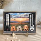 Dogs By The Window - Personalized Horizontal Canvas 735323 - DiyGiftly