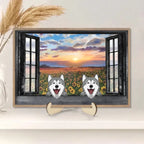 Dogs By The Window - Personalized Horizontal Canvas 735323 - DiyGiftly