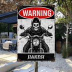Don't approach the riders who are full of danger and rebelliousness. Please stay away from them. - Personalized Creative Iron Sheet 751449 - 751450 - DiyGiftly