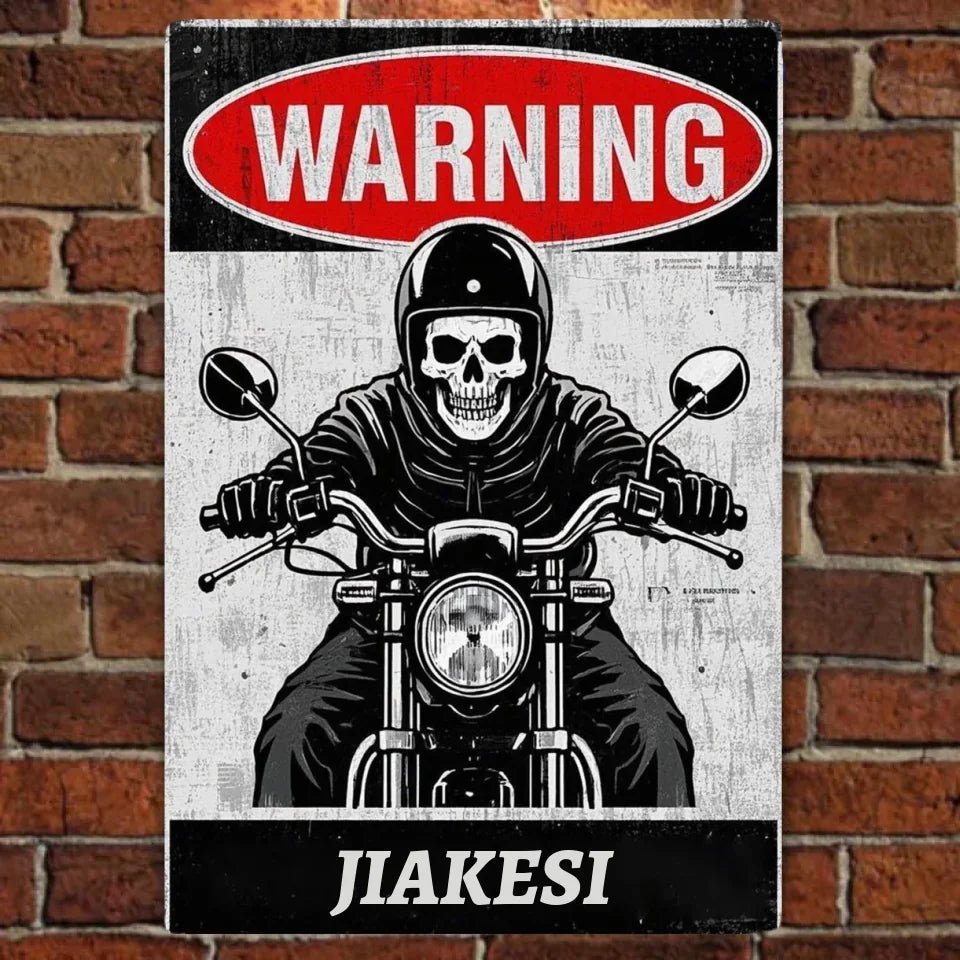 Don't approach the riders who are full of danger and rebelliousness. Please stay away from them. - Personalized Creative Iron Sheet 751449 - 751450 - DiyGiftly
