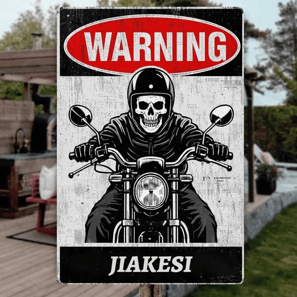 Don't approach the riders who are full of danger and rebelliousness. Please stay away from them. - Personalized Creative Iron Sheet 751449 - 751450 - DiyGiftly