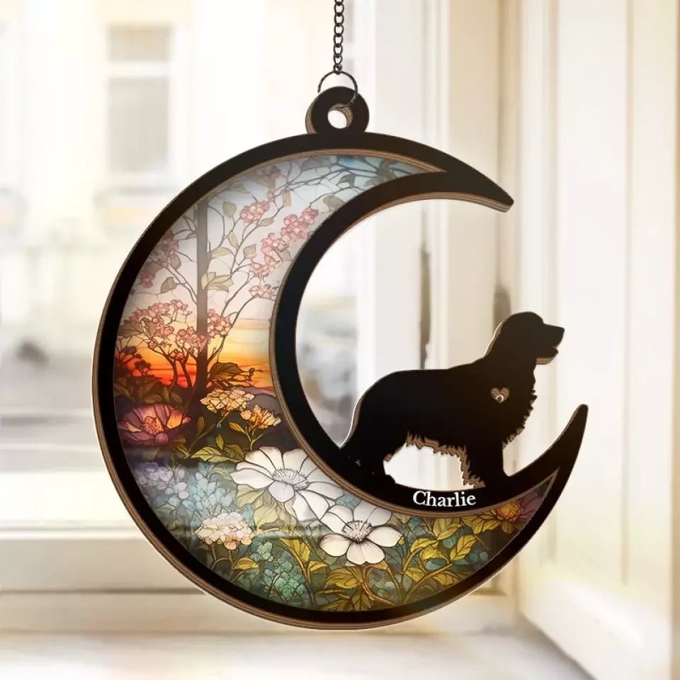 personalized design loss of dog gift suncatcher ornament window hanging keepsake main view