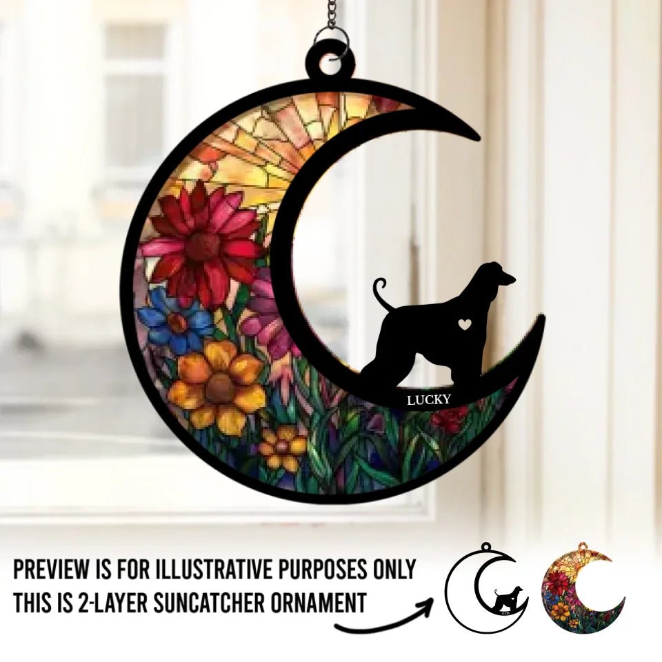 loss of dog gift suncatcher ornament personalized design window hanging keepsake product preview