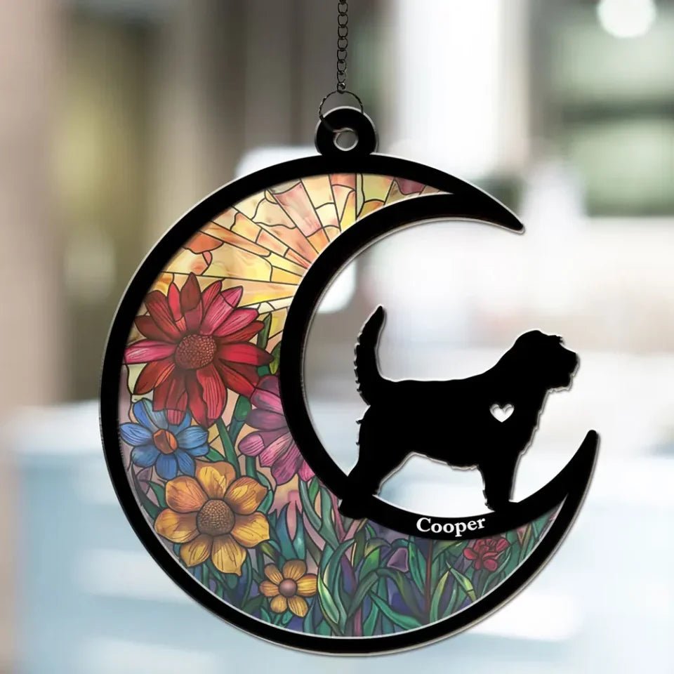 suncatcher ornament personalized design loss of dog gift window hanging keepsake design preview