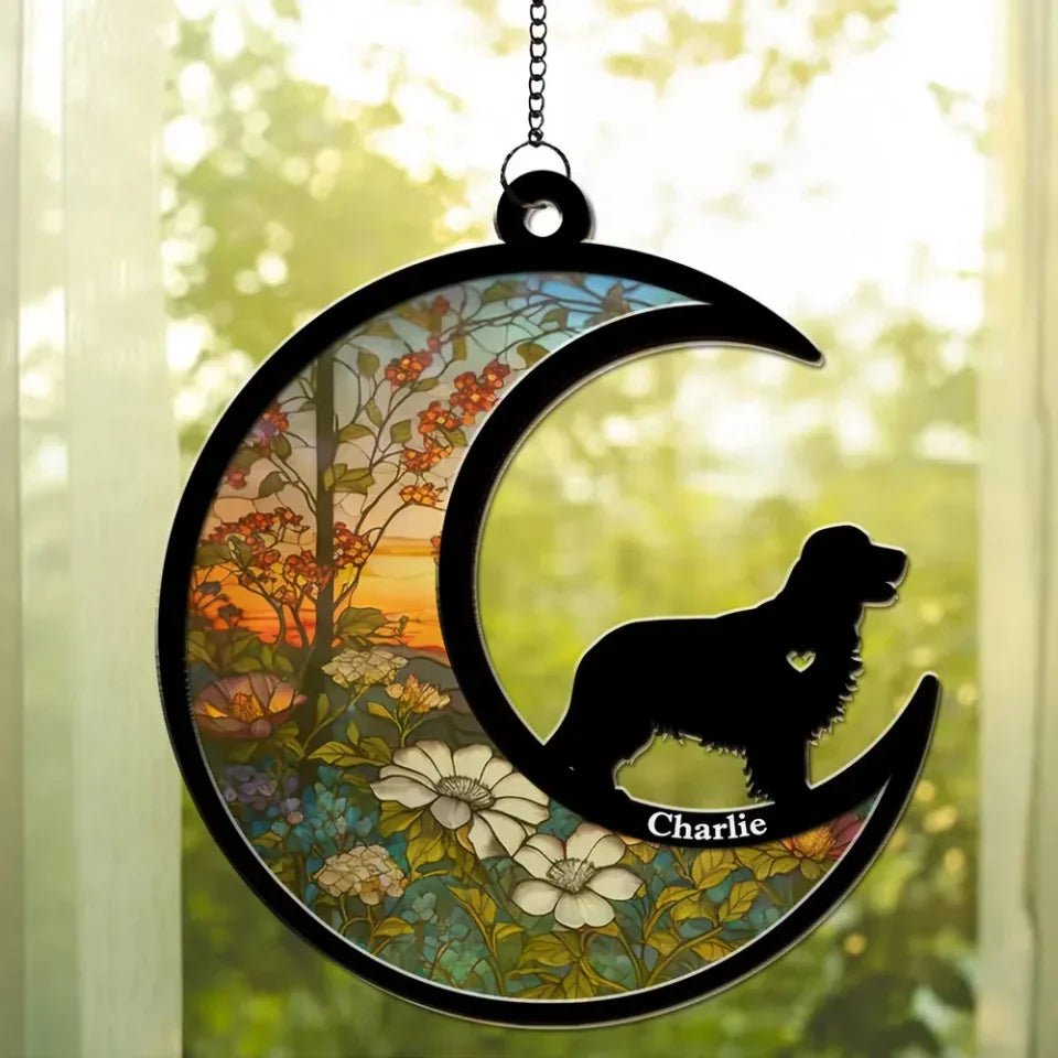 personalized design loss of dog gift suncatcher ornament window hanging keepsake main view