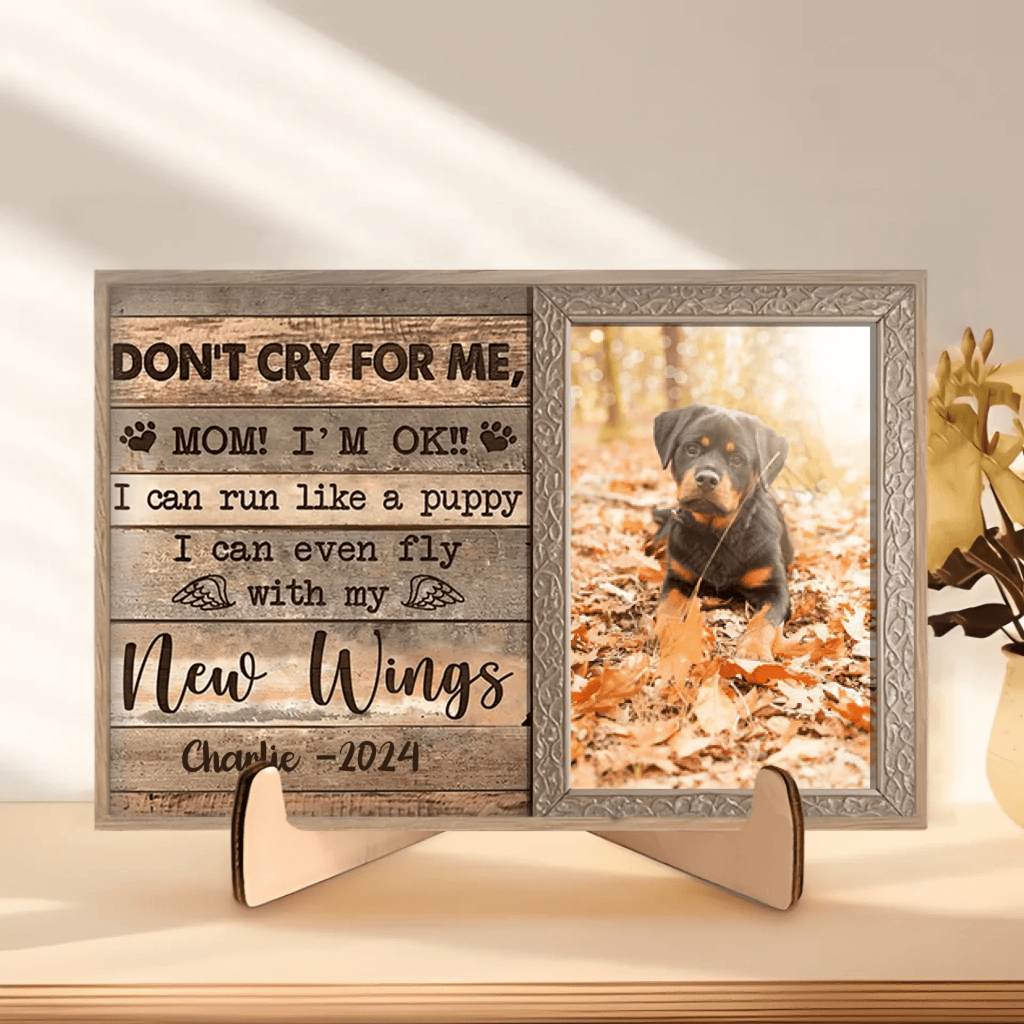 Don't Cry For Me Mom I'm OK - Upload Image, Personalized Custom Wooden Plaque 710014 - DiyGiftly