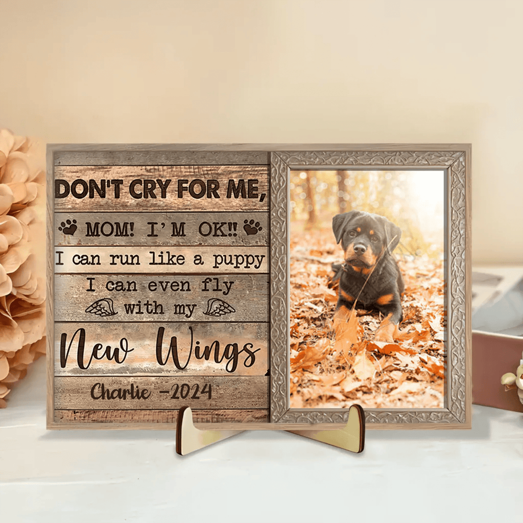 Don't Cry For Me Mom I'm OK - Upload Image, Personalized Custom Wooden Plaque 710014 - DiyGiftly