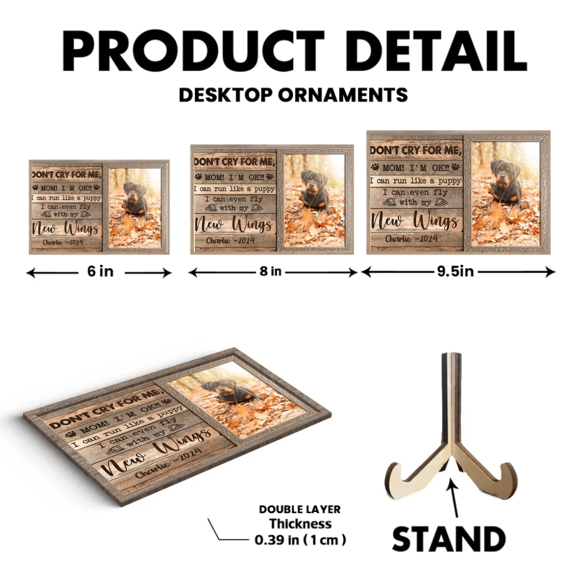 Don't Cry For Me Mom I'm OK - Upload Image, Personalized Custom Wooden Plaque 710014 - DiyGiftly