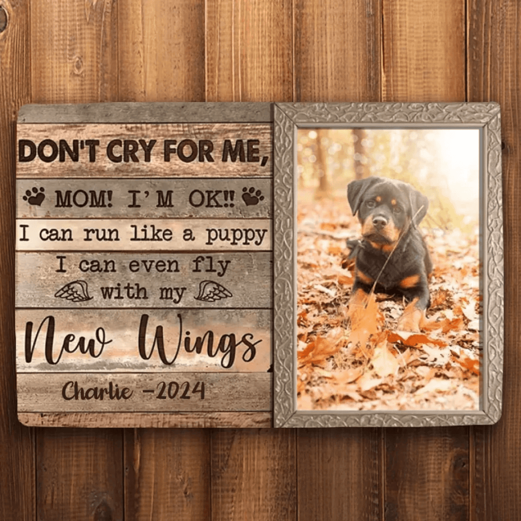 Don't Cry For Me Mom I'm OK - Upload Image, Personalized Horizontal Mat 710014 - D - DiyGiftly