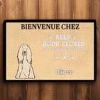 Don't Let The Cat Out No Matter What He Tells You - Cat Personalized Custom Home Decor Decorative Mat - House Warming Gift, Gift For Pet Owners, Pet Lovers 685839 - DiyGiftly