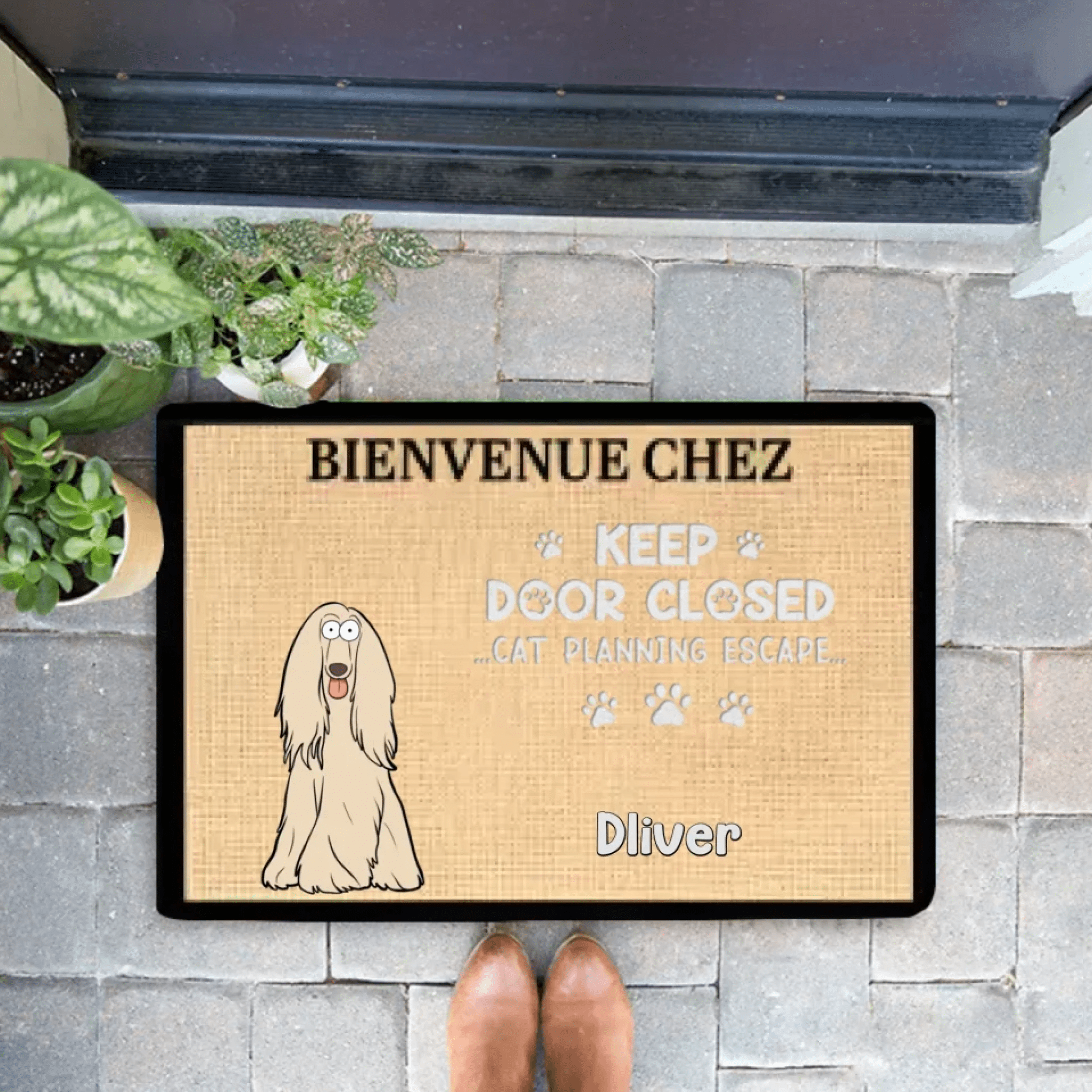 Don't Let The Cat Out No Matter What He Tells You - Cat Personalized Custom Home Decor Decorative Mat - House Warming Gift, Gift For Pet Owners, Pet Lovers 685839 - DiyGiftly
