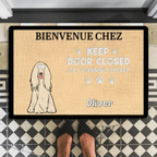 Don't Let The Cat Out No Matter What He Tells You - Cat Personalized Custom Home Decor Decorative Mat - House Warming Gift, Gift For Pet Owners, Pet Lovers 685839 - DiyGiftly