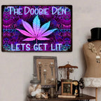 Doobie Den Lets Light Up - Personalized Weed Rectangle Metal Sign 736255 - 736447 - DiyGiftly