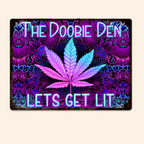 Doobie Den Lets Light Up - Personalized Weed Rectangle Metal Sign 736255 - 736447 - DiyGiftly
