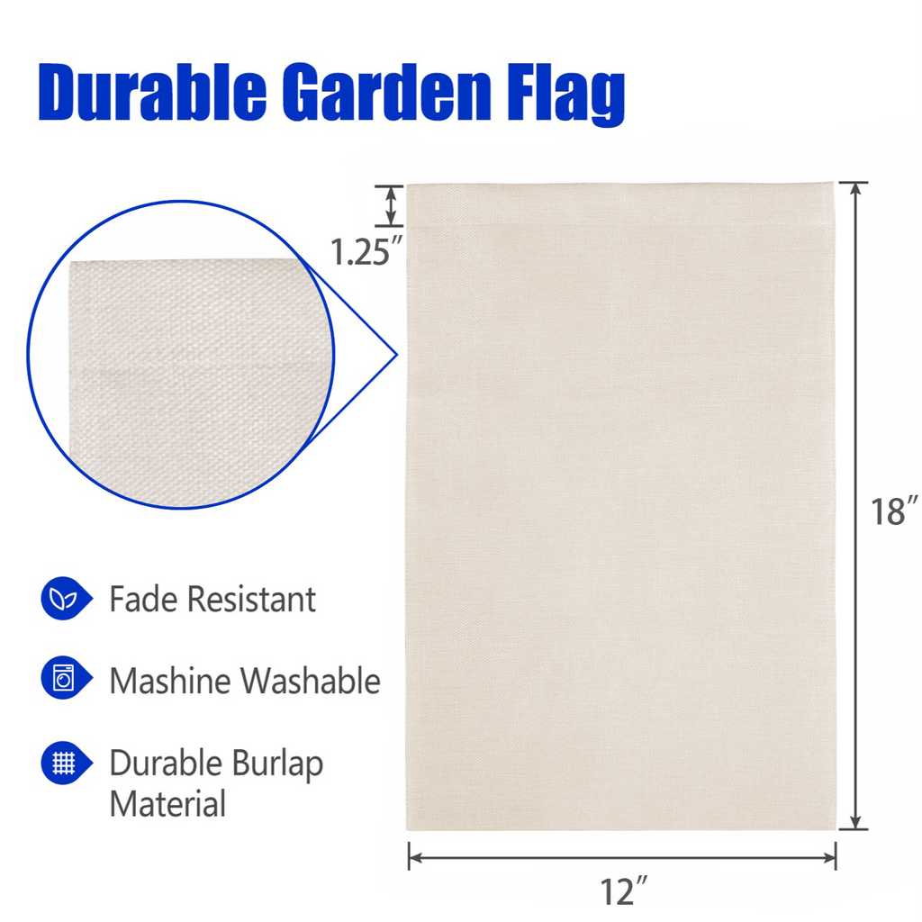 Double - Sided Custom Linen Garden Flag – Personalized Yard Banner - DiyGiftly