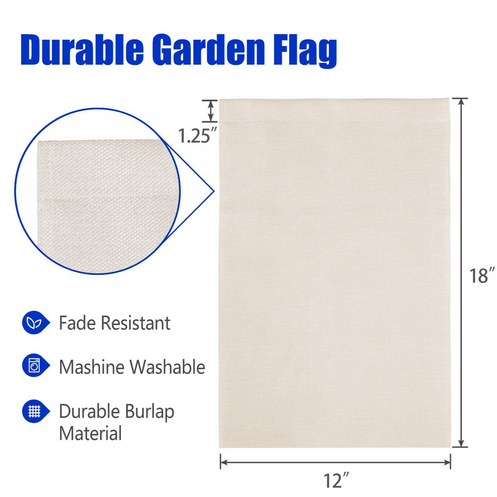 Double - Sided Custom Linen Garden Flag – Personalized Yard Banner - DiyGiftly