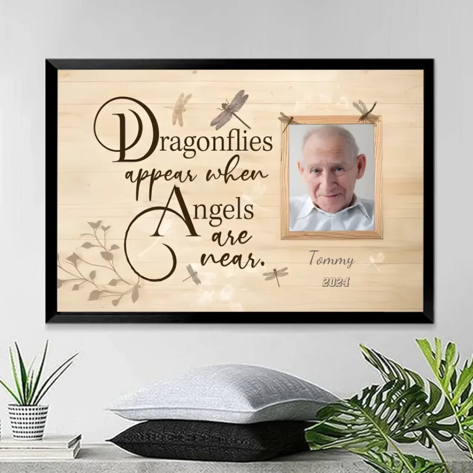 Dragonflies Appear When Angles Are Near - Personalized Canvas, Memorial Canvas 737002 - 737106 - DiyGiftly