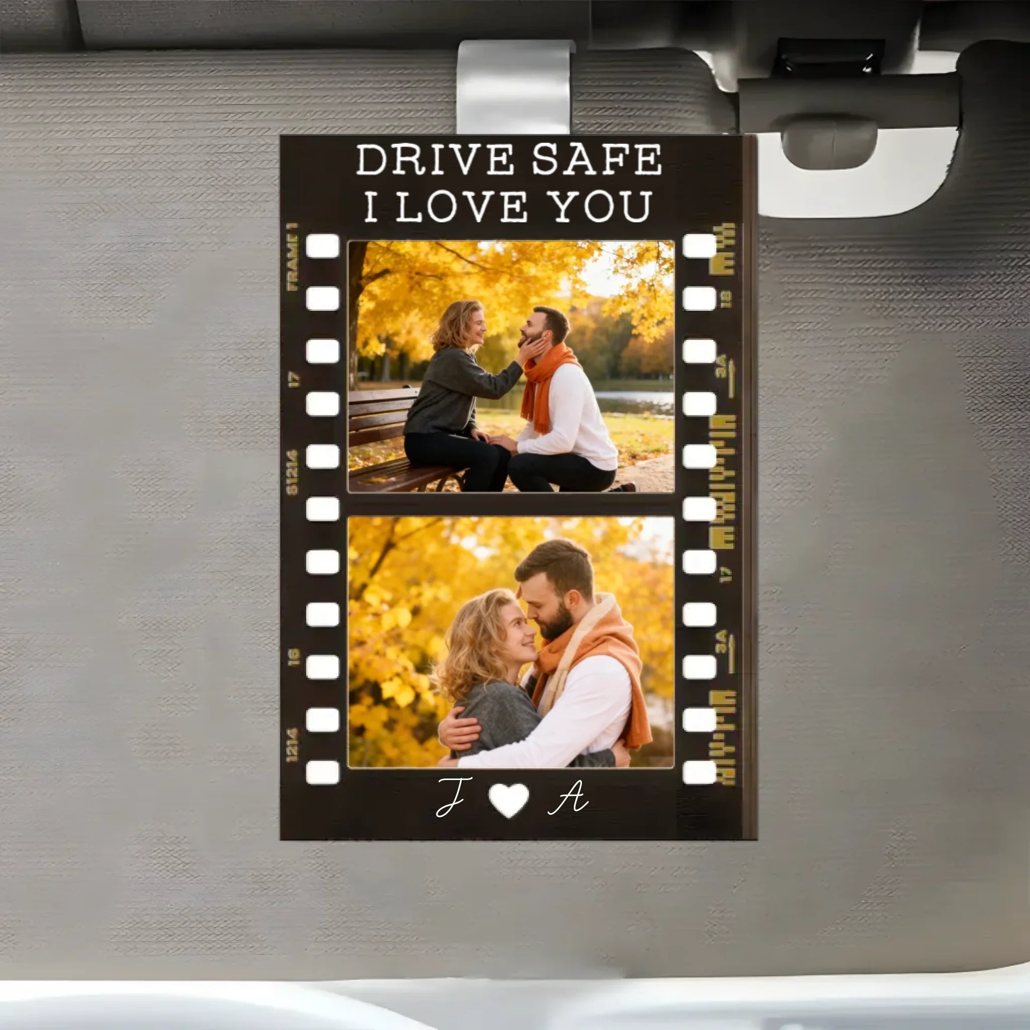 Drive Safe, I Love You – Custom Photo Car Visor Wooden Clip for Husband, Wife, Boyfriend, Girlfriend 1068926 - DiyGiftly