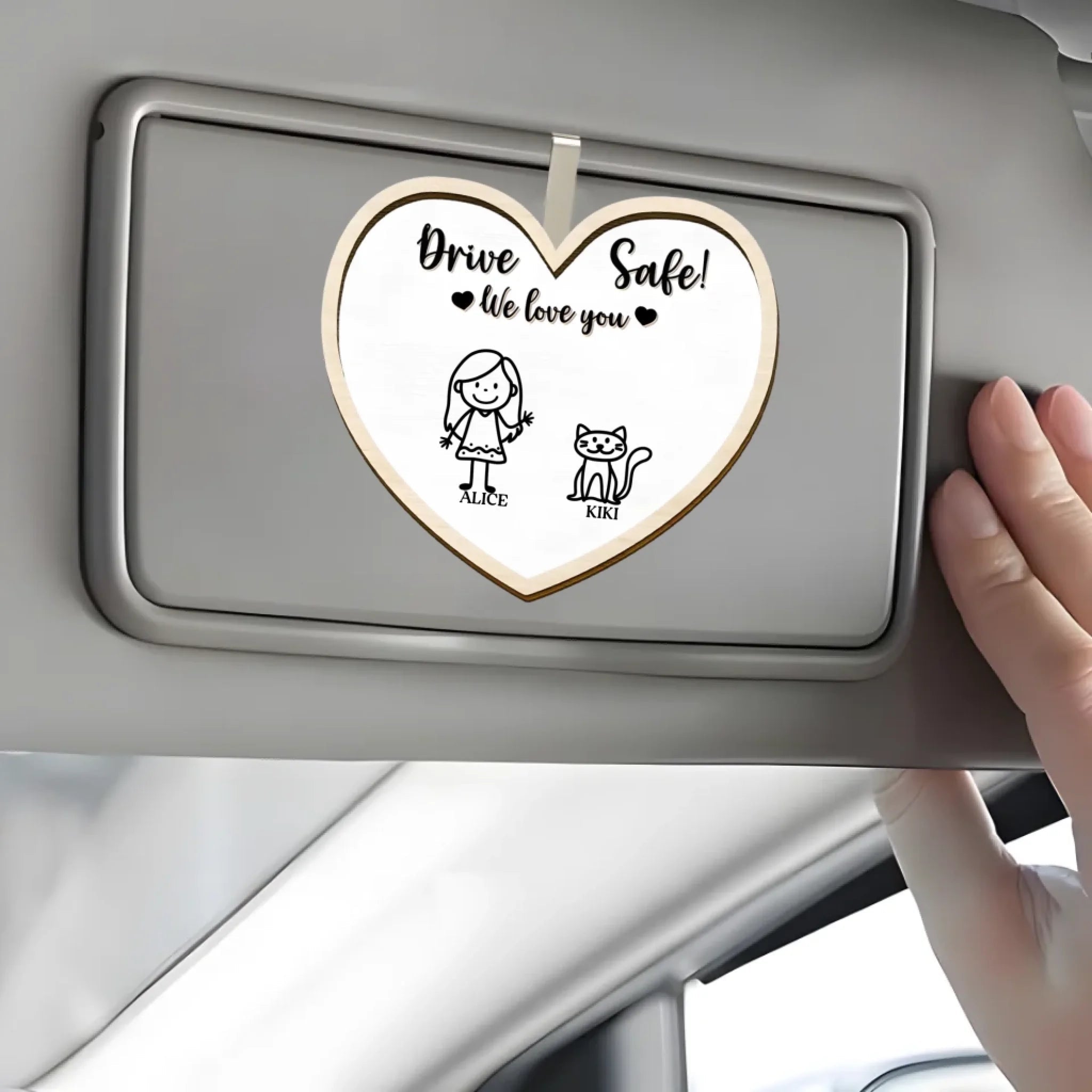birthday gift custom gift for dad inspired by drive safe kids stick figure heart