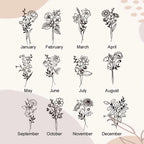 Personalized Name Flask with Birth Flower Custom Flask Gift for Bridesmaid Bachelorette Friends