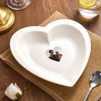 Personalized Heart Shaped Plate Ceramics Dinner Plate with Picture