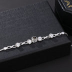 Custom Flower Photo Projection Bracelet 925 Sterling Silver