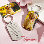 loss of dog gift keychain personalized photo or name everyday keepsake detail view