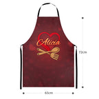 Custom Name Apron Personalized Heart Kitchen Apron